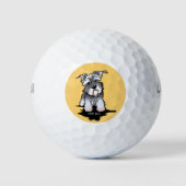 Mini Schnauzer KiniArt Golfballen (Voorkant)