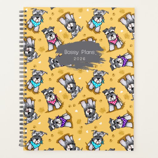 Mini Schnauzer KiniArt Planner (Voorkant)