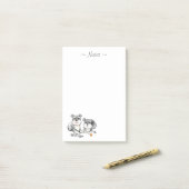 Mini Schnauzer-laptop Post-it® Notes (Op bureau)