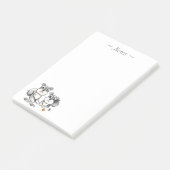 Mini Schnauzer-laptop Post-it® Notes (Schuin)