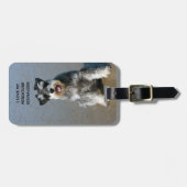 mini schnauzer-liefde w pic bagagelabel (Voorkant horizontaal)