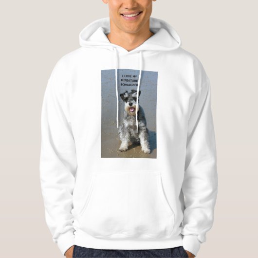 mini schnauzer-liefde w pic hoodie (Voorkant)