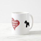 Mini Schnauzer Love Coffe Mok (Voorkant rechts)