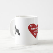 Mini Schnauzer Love Coffe Mok (Voorkant links)