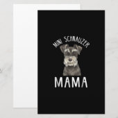 Mini Schnauzer Mam Shirt Mini Schnauzer Mama Briefpapier (Voorkant / Achterkant)