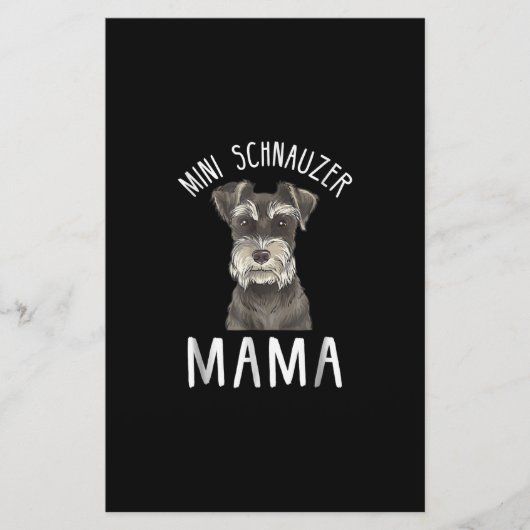 Mini Schnauzer Mam Shirt Mini Schnauzer Mama Briefpapier (Voorkant)