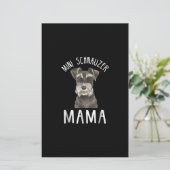 Mini Schnauzer Mam Shirt Mini Schnauzer Mama Briefpapier (Staand voorkant)