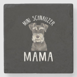 Mini Schnauzer Mam Shirt Mini Schnauzer Mama Stenen Onderzetter