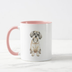 Mini Schnauzer Meisje Hond Illustratie Mok