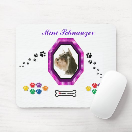 Mini Schnauzer Mousepad Muismat (Met muis)