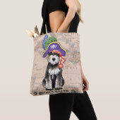 Mini Schnauzer Pirate Canvas tas (Dichtbij)