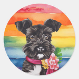 Mini Schnauzer Pride Ronde Sticker