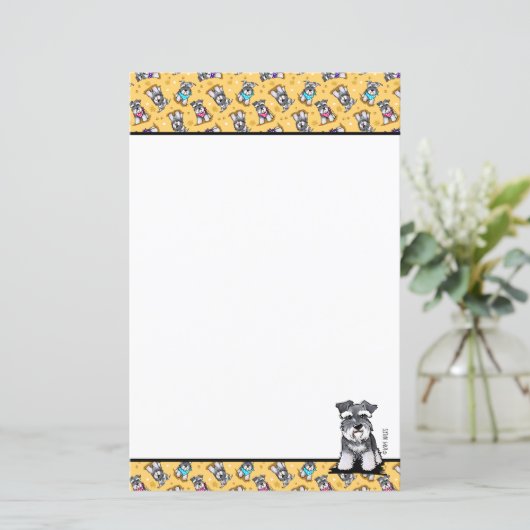 Mini Schnauzer Sunshine (Staand voorkant)