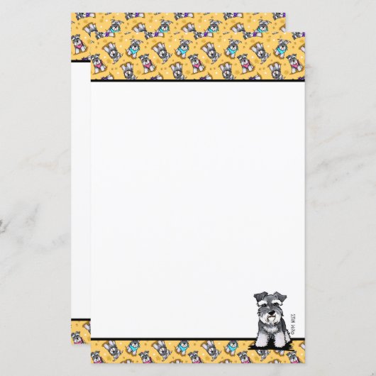 Mini Schnauzer Sunshine (Voorkant / Achterkant)