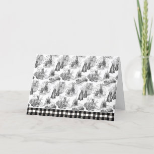 MINI SCHNAUZER Terrier Black Toile Bedankkaart