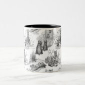 MINI SCHNAUZER Terrier Black Toile Tweekleurige Koffiemok (Center)