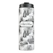 MINI SCHNAUZER Terrier Black Toile w/Custom Name Thermosbeker (Voorkant)