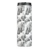 MINI SCHNAUZER Terrier Black Toile w/Custom Name Thermosbeker (Achterkant)