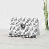 MINI SCHNAUZER Terrier Black Toile w/Customization Bedankkaart (Achterkant)