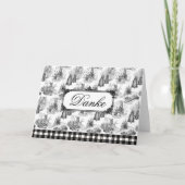 MINI SCHNAUZER Terrier Black Toile w/Customization Bedankkaart (Voorkant)