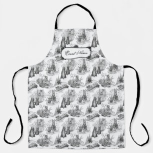 MINI SCHNAUZER Terrier Black Toile w/Customization Schort