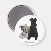 Mini Schnauzers - Magneet (Voorkant / Achterkant)