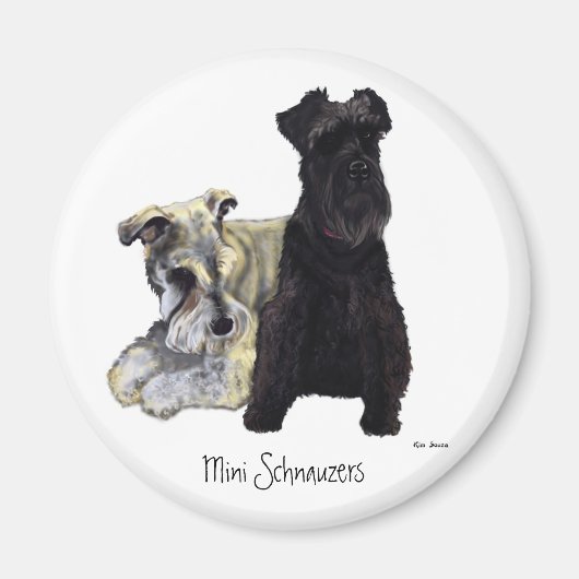 Mini Schnauzers - Magneet (Voorkant)