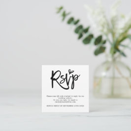 Mini Script QR Code Weddenschap RSVP Enclosure Informatiekaartje