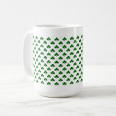 Mini shamrocks-mok voor St. Patrick's Day Koffiemok (Voorkant links)