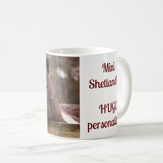 mini Shetland, grote persoonlijkheidsmok Koffiemok (Voorkant rechts)