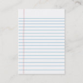 Mini Shopping List Note Paper Visitekaartjes (Achterkant)