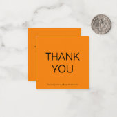 Mini Simple Autumn Oranje Hartelijk dank, Kaart vi Notitiekaartje (Voorkant / Achterkant in situ)