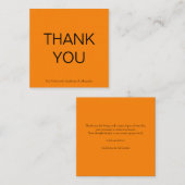 Mini Simple Autumn Oranje Hartelijk dank, Kaart vi Notitiekaartje (Voorkant / Achterkant)