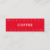 Mini Simple Double Number Coffee Punch Card Klantenkaartje (Voorkant)