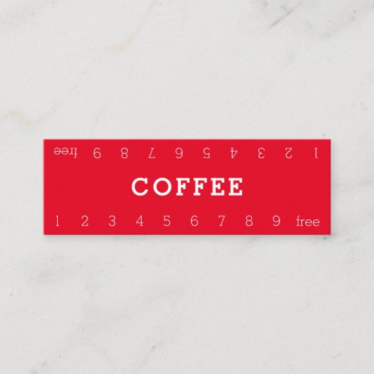 Mini Simple Double Number Coffee Punch Card Klantenkaartje (Voorkant)
