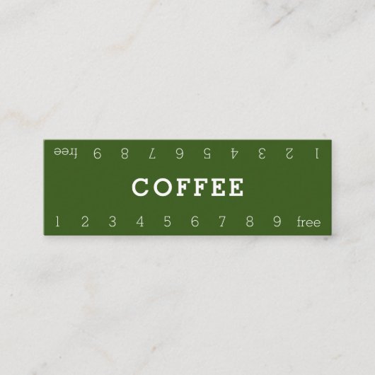 Mini Simple Double Number Coffee Punch Card Klantenkaartje (Voorkant)