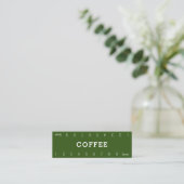 Mini Simple Double Number Coffee Punch Card Klantenkaartje (Staand voorkant)