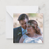 MINI | Simple Wedding Black White Foto bedankt Notitiekaartje (Achterkant)
