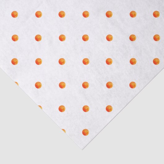 Mini Sinaasappel polka stippen Tissuepapier (Detail)