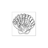 Mini Sint-jakobsschelp, klein strandthema Rubberstempel (Afrduk)