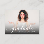 MINI Size Afstudeerder Fotouitnodiging Kaarten (Voorkant)