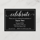 MINI Size Afstuderen Foto Glossy Uitnodiging Kaart (Achterkant)