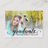 MINI Size Afstuderen Glanzende foto Nodig Kaarten  Visitekaartje (Voorkant)