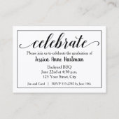 MINI Size Afstuderen Glanzende foto Nodig Kaarten  Visitekaartje (Achterkant)