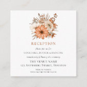 MINI SIZE Autumn Florals Weddenschappen Naderingsg Informatiekaartje (Voorkant)