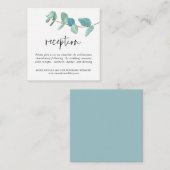 MINI SIZE Eucalyptus Weddenschap Informatiekaartje (Voorkant / Achterkant)