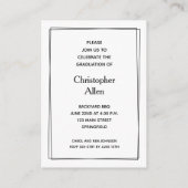 MINI Size Foto 2025 Uitnodigingen voor afstuderen (Achterkant)