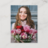 MINI Size Foto Afstuderen Glossy Uitnodigingen (Voorkant)