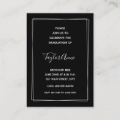 MINI Size Foto Afstuderen Glossy Uitnodigingen (Achterkant)