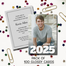 MINI Size Glossy Fotodiploma Uitnodigingen